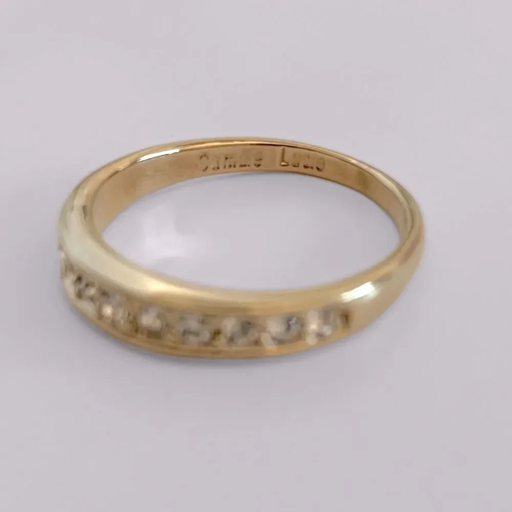Camille Lucie Gold Band Rhinestone Ring